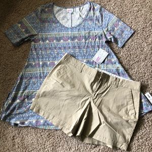 Lularoe Perfect Tee & Old Navy shorts